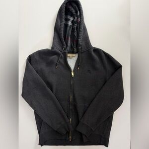 Burberry Dark Gray Zip-Up Hoodie